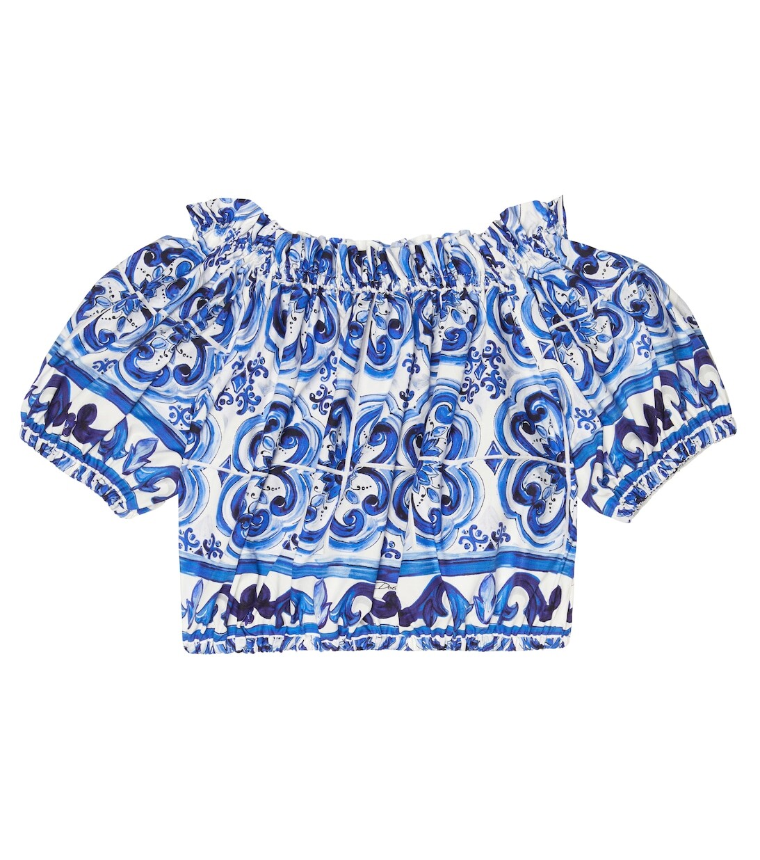 

Хлопковый топ с принтом Dolce&Gabbana, синий