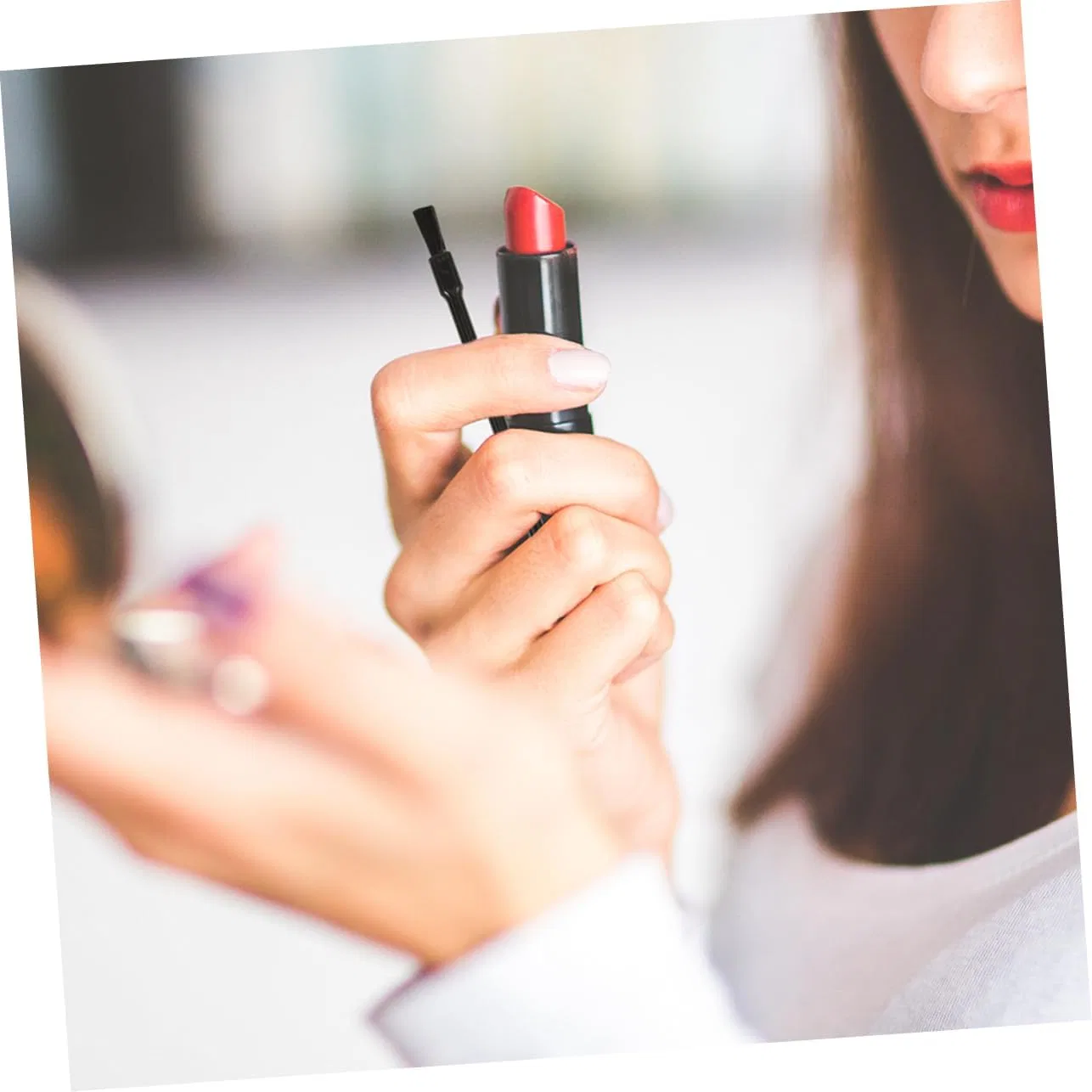 Набор кистей для губ Nylon Lip Brush Set VINTORKY 200 шт 8.4x0.5 см — фото 3