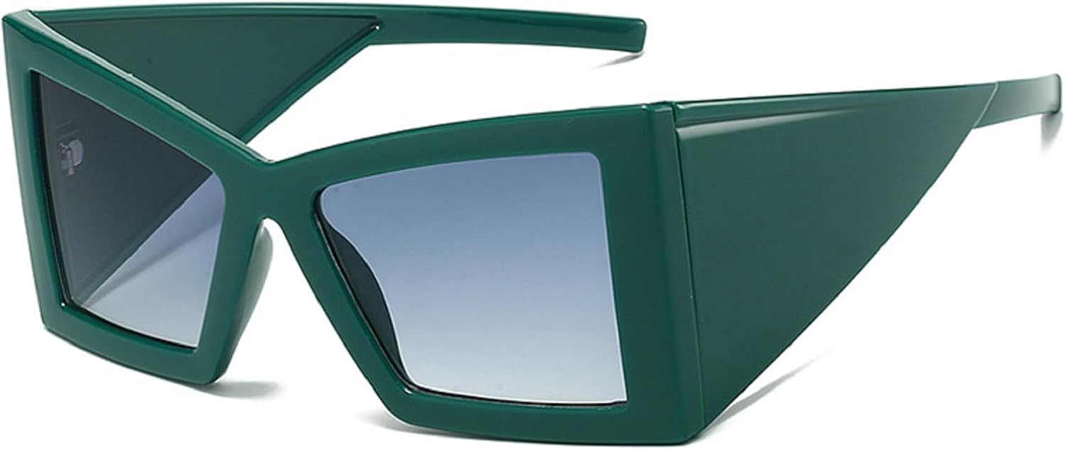 

Солнцезащитные очки Melrose Cat Eye для женщин, большая оправа, роскошные солнцезащитные очки в стиле панк, ветрозащитные очки с защитой от УФ-излучения UV400 18040, Green