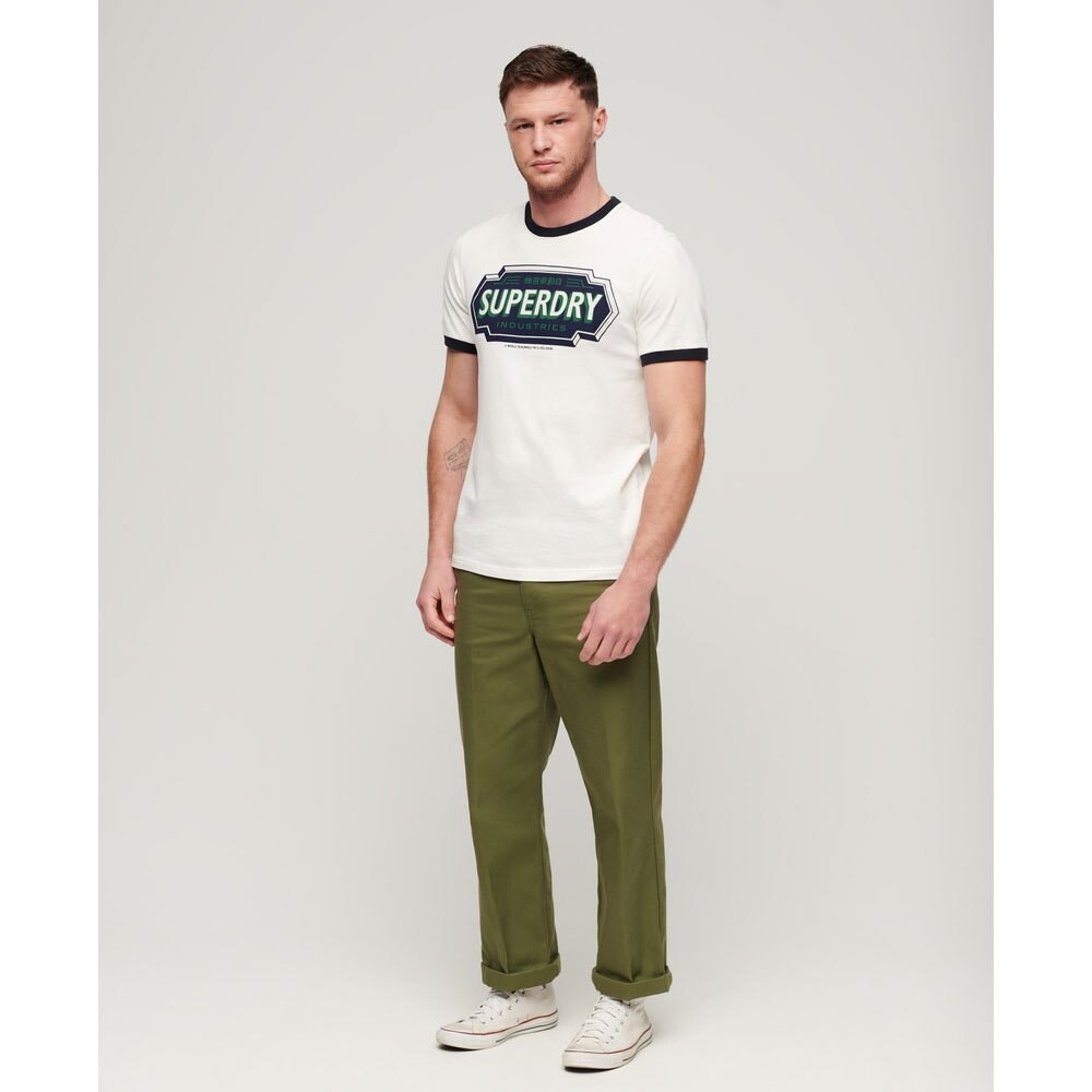 Футболка с коротким рукавом Superdry Ac Ringer Workwear Graphic, белый — фото 3