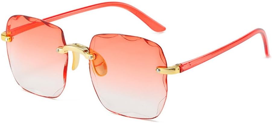 

Женские солнцезащитные очки без оправы, модные очки с градиентными линзами, винтажные солнцезащитные очки с металлическими дужками, классические очки с защитой от УФ-излучения UV400 TKKTLLT, Kd98010-1-c5