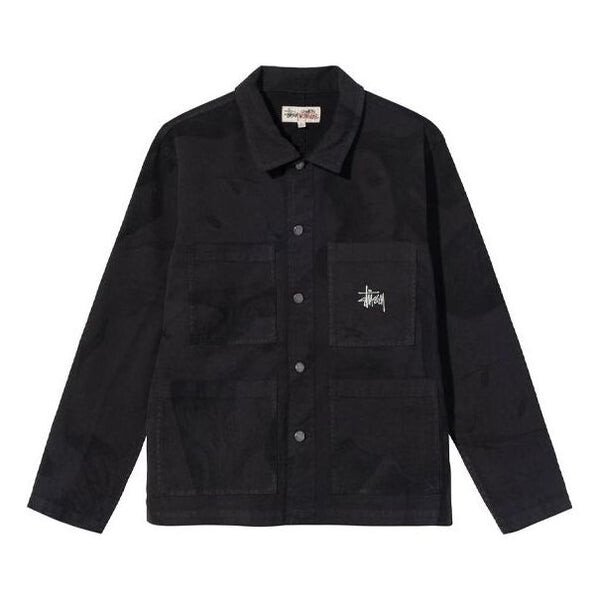 

Куртка Stussy Unisex Venus Chor Printing Lapel Jacket Black, черный