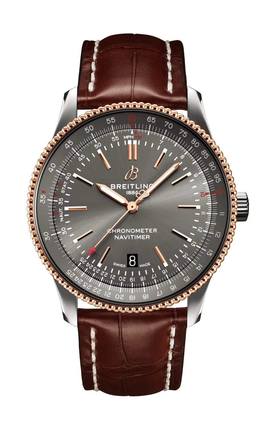 Навитимер Автоматик 41 - U17326121M1P2 BREITLING, золотой