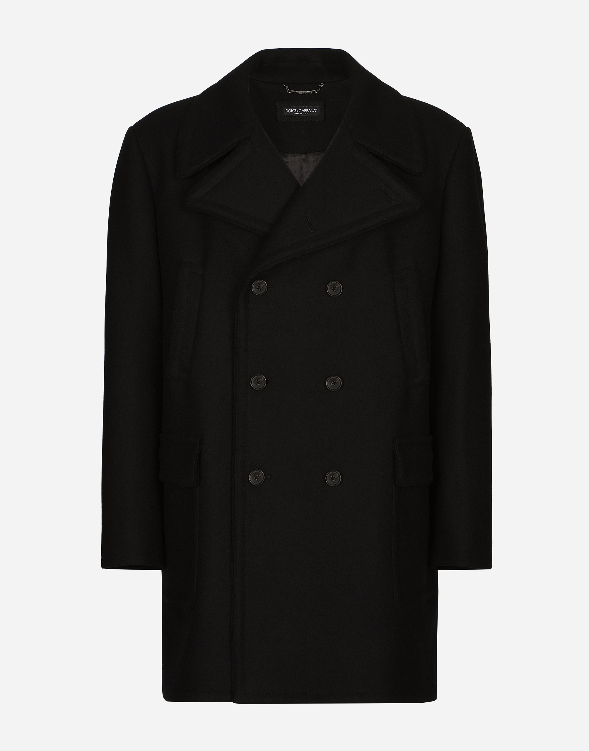 

Шерстяное полупальто Dolce & Gabbana, черный