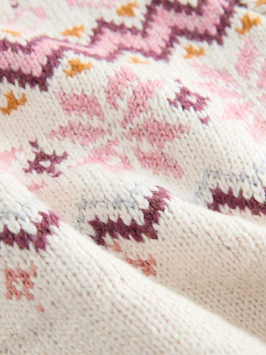 Свитер Next Christmas Fairisle, экрю — фото 4