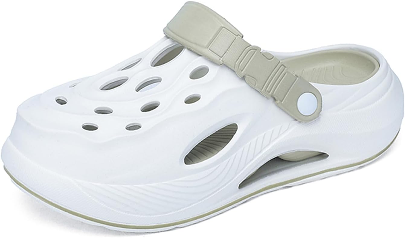 

Мужские слипоны на платформе с ЭВА, сабо с отверстиями для вентиляции, регулируемый ремешок, мягкие, легкие, удобные Psieicwm, белый/зеленый