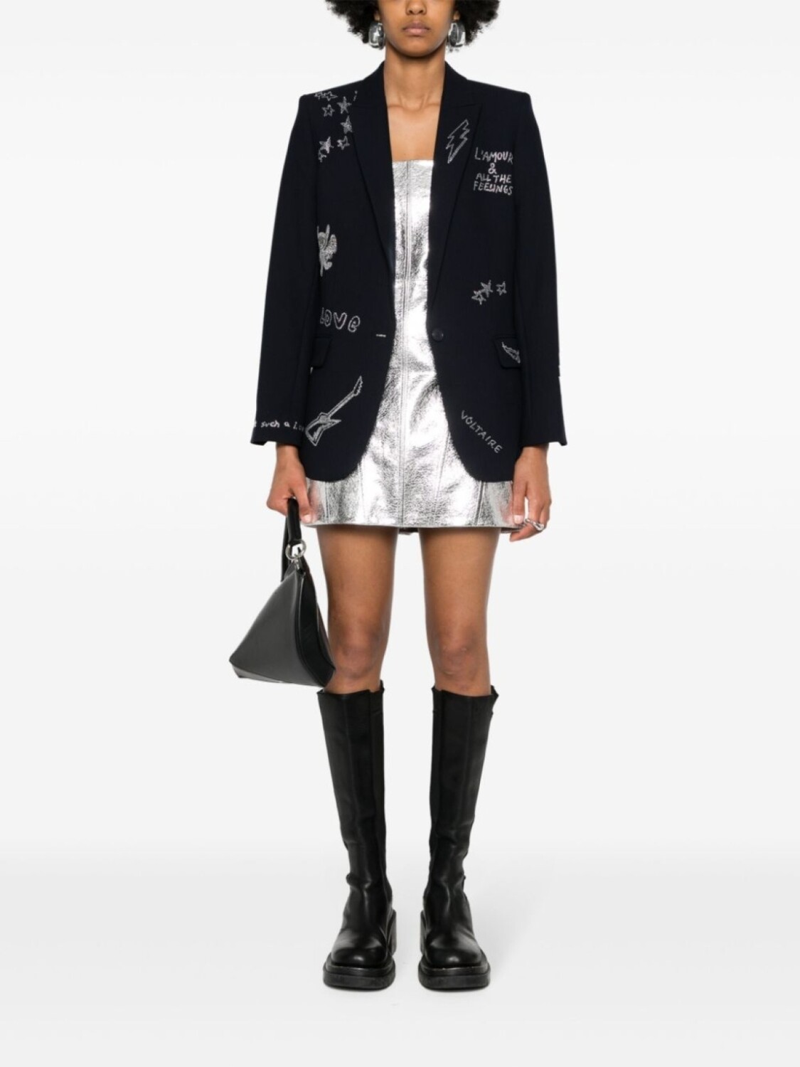 

Zadig&Voltaire блейзер с кристаллами, синий