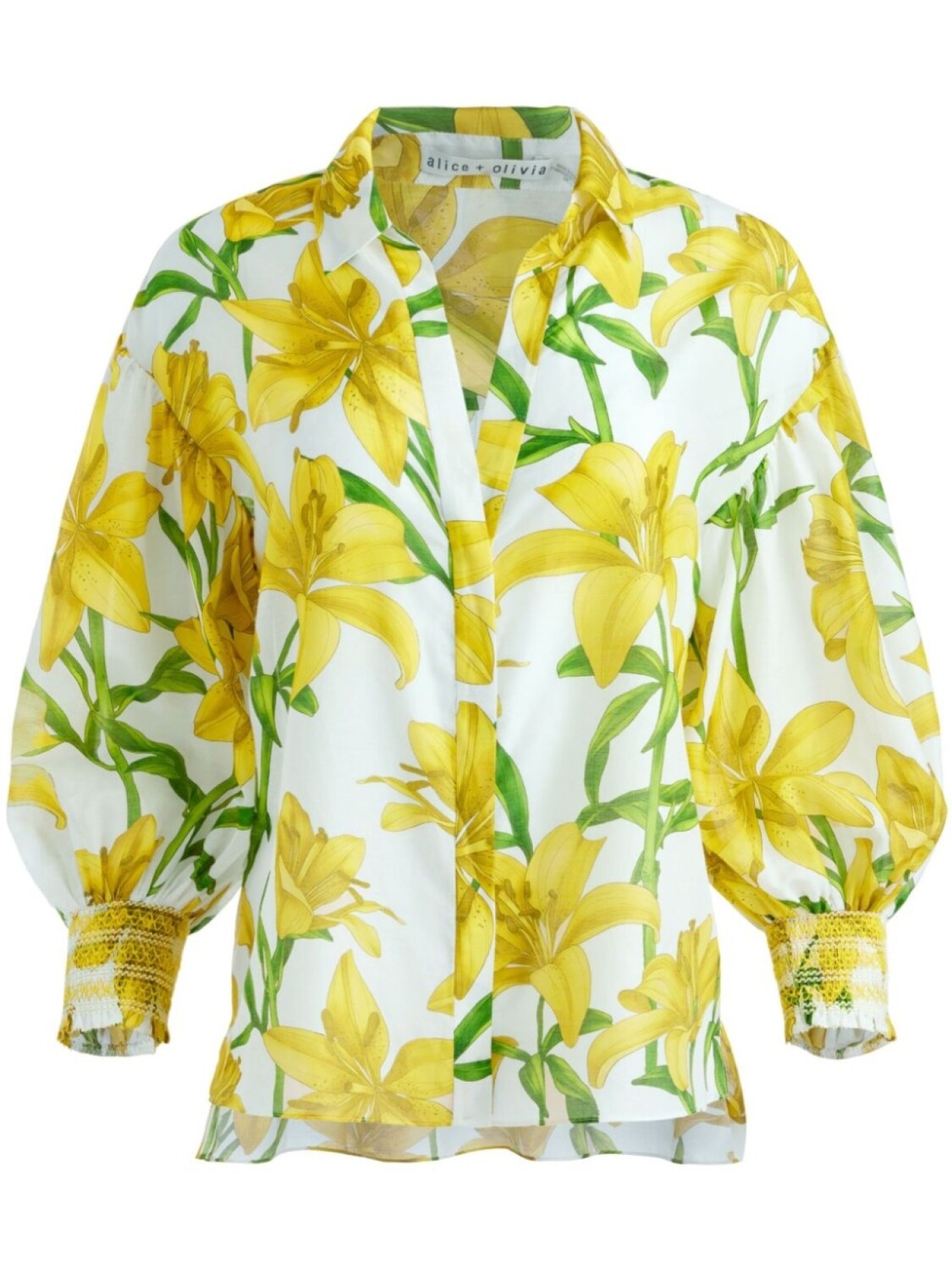 

Alice + olivia блузка Maylin с цветочным принтом, белый