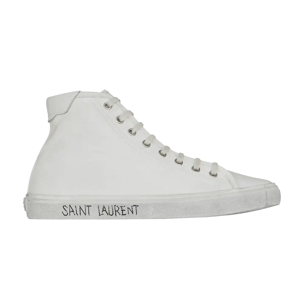 Ботинки Saint Laurent Wmns Malibu Mid, белый