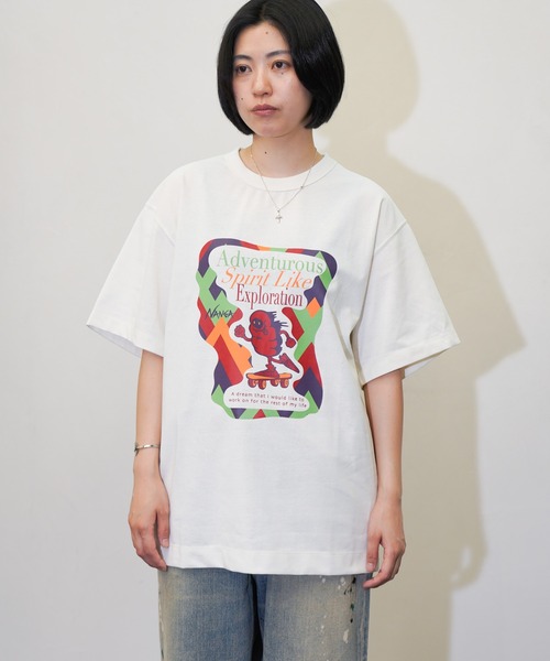 

Футболка, крой оверсайз, бренд NANGA, цвет белый