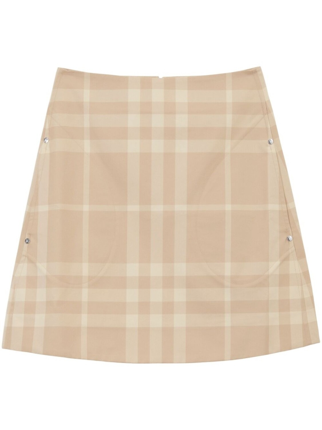 

Burberry клетчатая юбка А-силуэта, нейтральный цвет