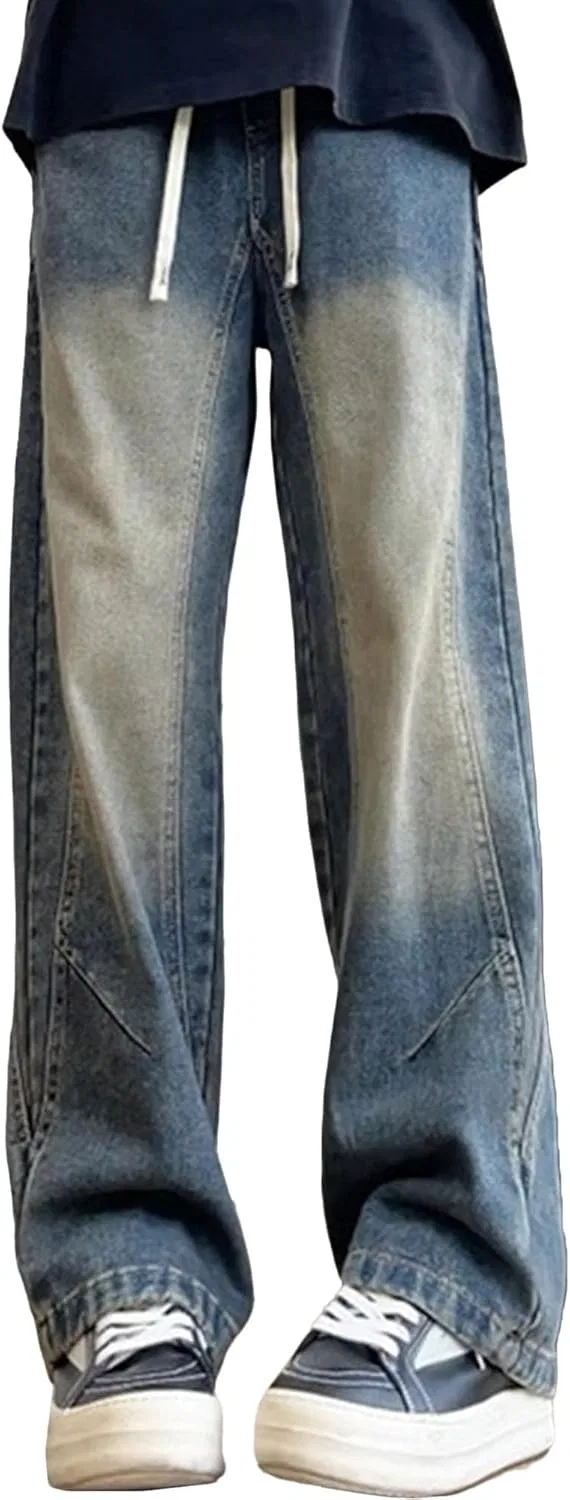 Джинсы широкие, Men's Oversize, Blue