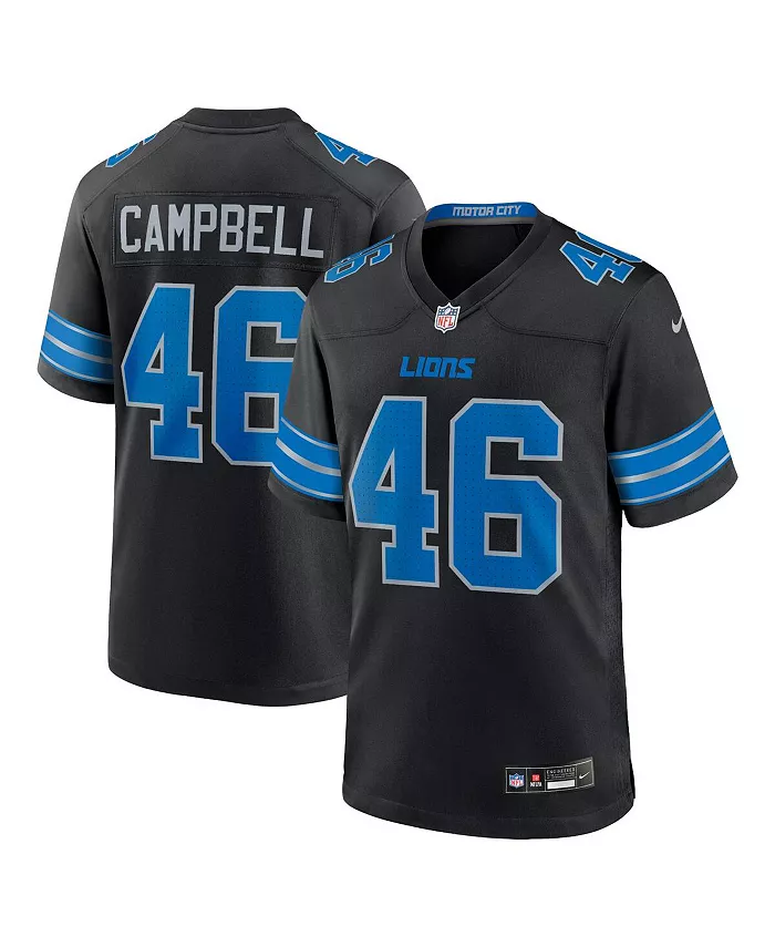

Мужская игровая футболка Jack Campbell Detroit Lions Nike, черный