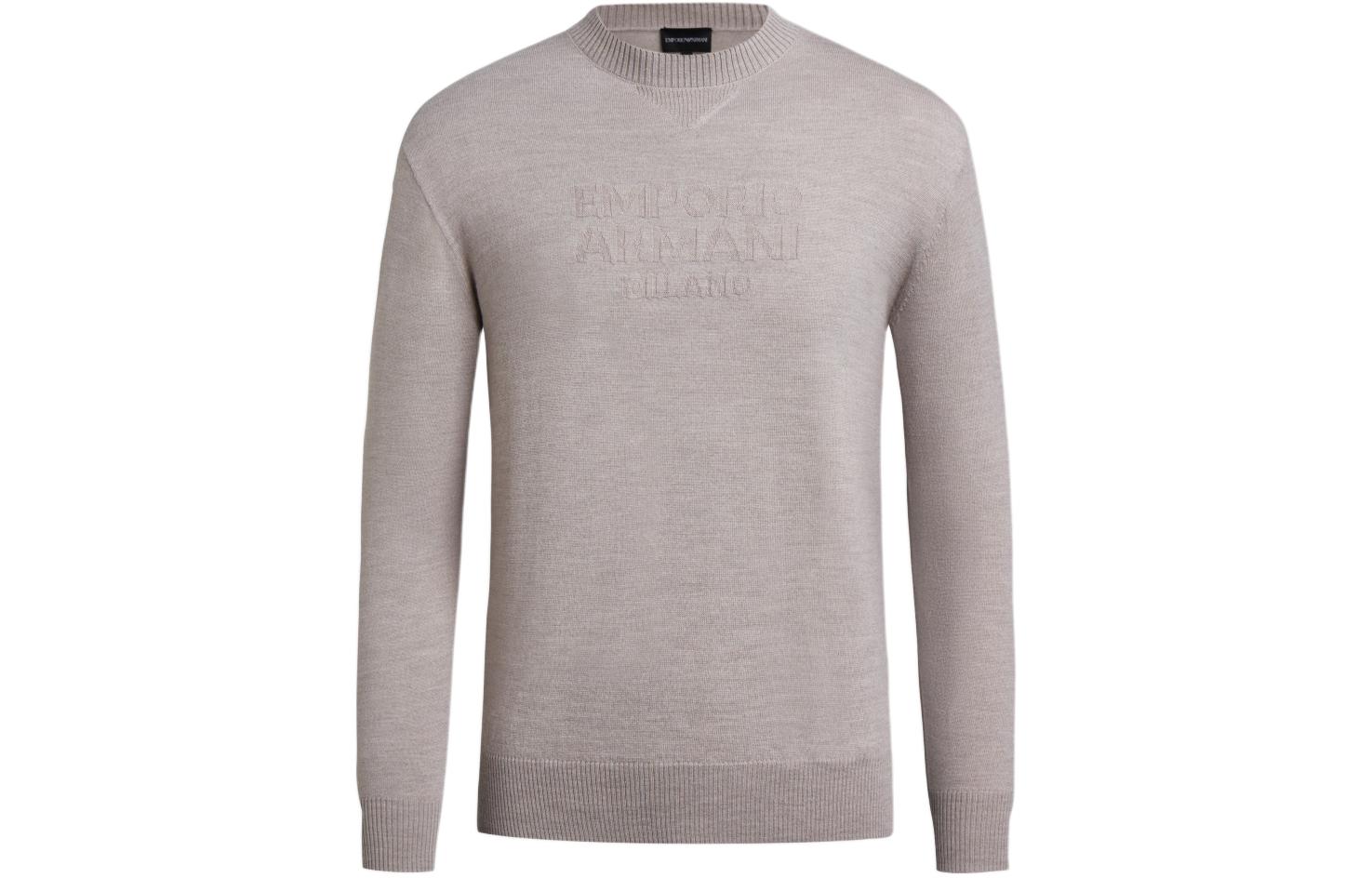 

Вязаный свитер EMPORIO ARMANI мужской весна-лето 2024 тауп