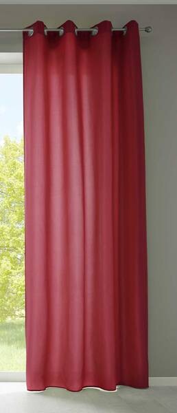 

Штора с люверсами Gardinenbox Microsatin blickdicht Ösen, 140x245x1 см, бордовый
