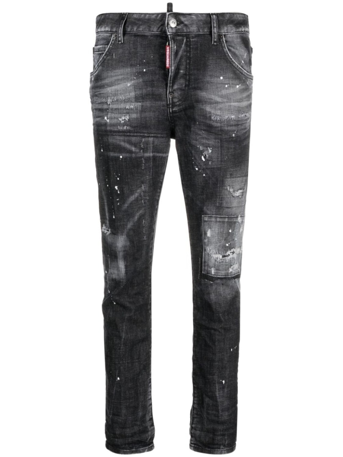 

Dsquared2 джинсы скинни с эффектом потертости и заниженной талией, черный