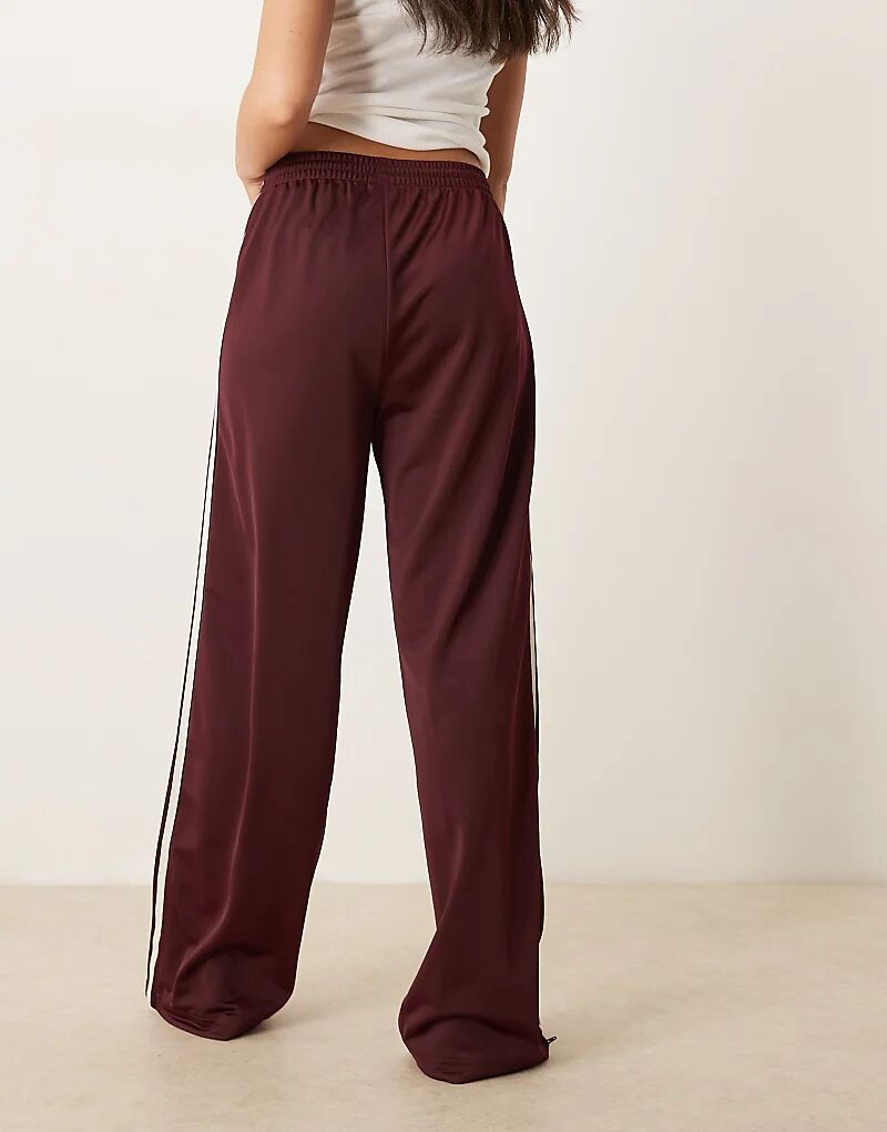 Спортивные брюки adidas Originals Firebird Loose бордового цвета — фото 4