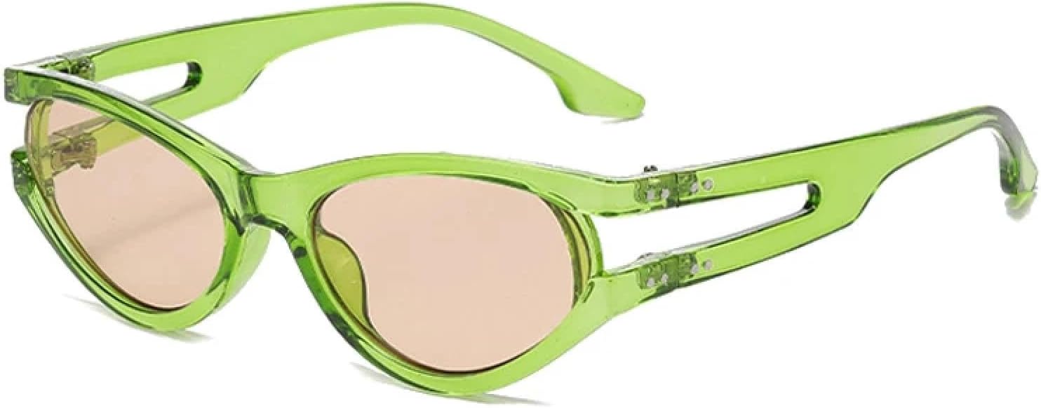 

Женские солнцезащитные очки «кошачий глаз», модные градиентные оттенки, защита от УФ-излучения UV400; мужские солнцезащитные очки в стиле ретро с заклепками WNCKSQ, Green Champagne