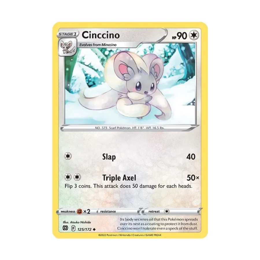 

CCG Чинччино (Ю) # 125/172, Pokemon - SWSH09: Brilliant Stars - Singles