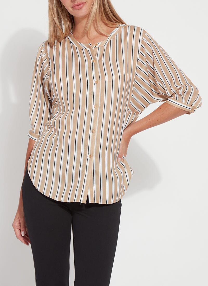 

Атласная рубашка Viviana Lysse, цвет neutrality stripe