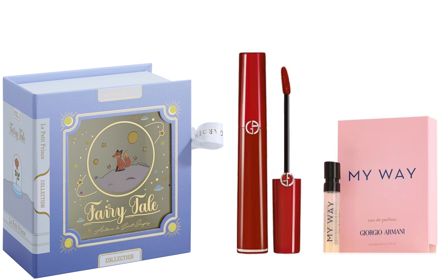 Подарочный набор Giorgio Armani: помада Lip Maestro 415 Formal + парфюмерная вода My Way, 1,5 мл — фото 2