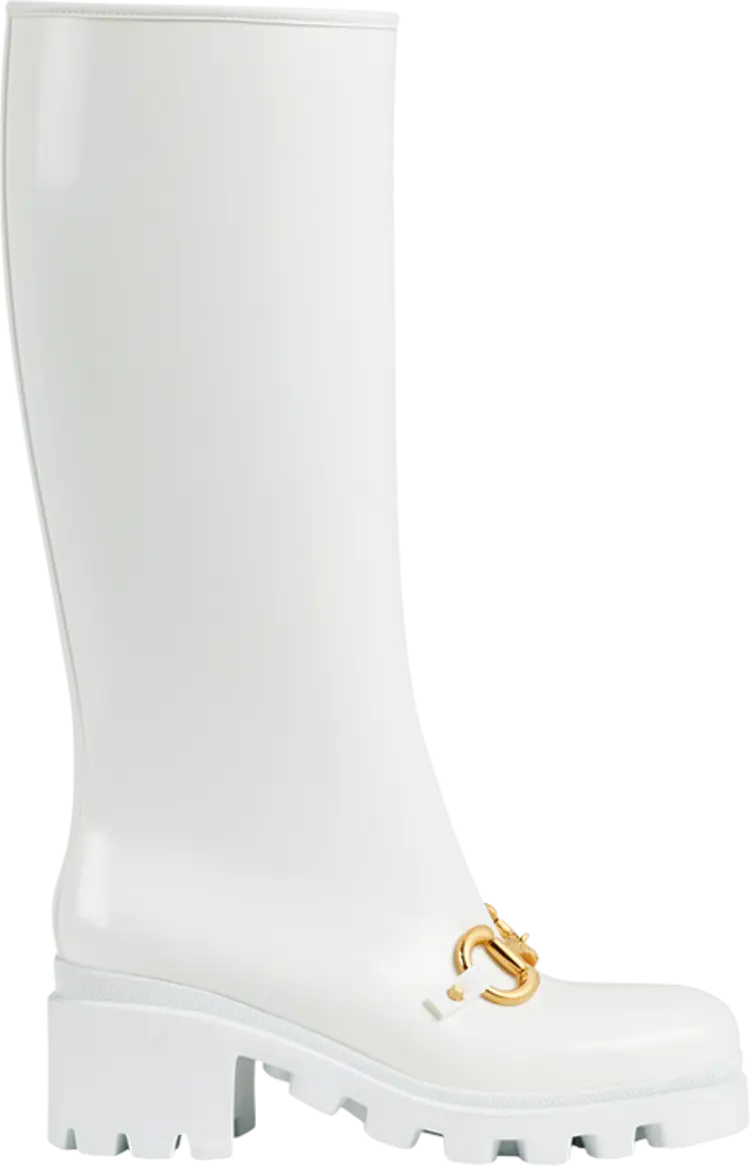 Кроссовки Gucci Wmns Horsebit Knee-High Boot 'White', белый