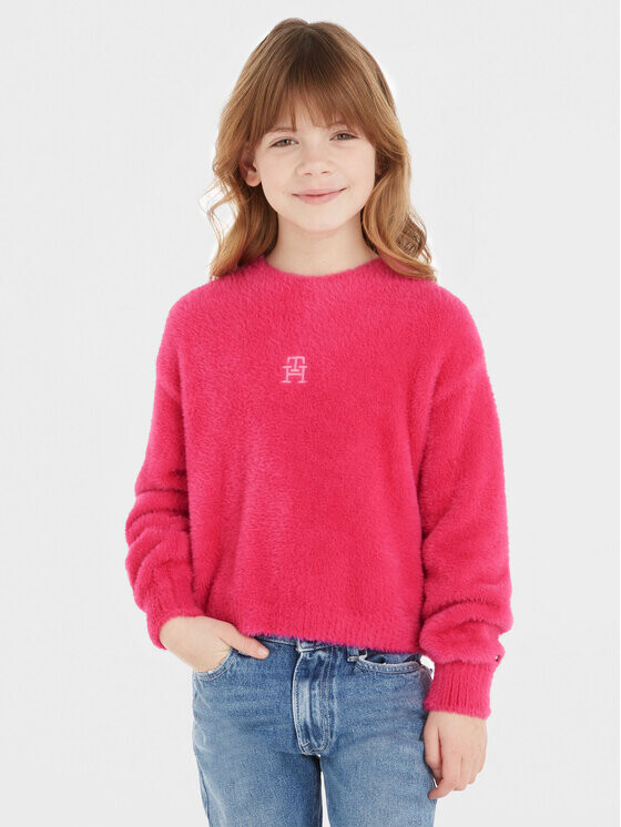 

Пуловер свободного кроя Tommy Hilfiger, розовый