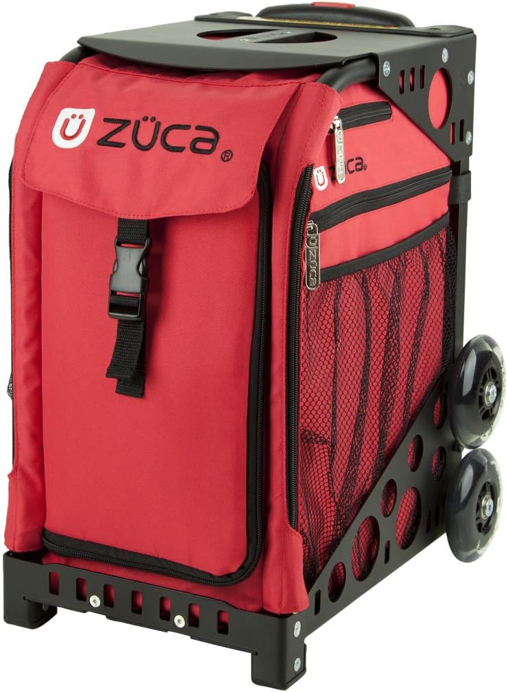 

Спортивная сумка ZUCA Chili (красная) с черной рамой и немигающими колесами, Red, Черный, Спортивная сумка ZUCA Chili (красная) с черной рамой и немигающими колесами, Red