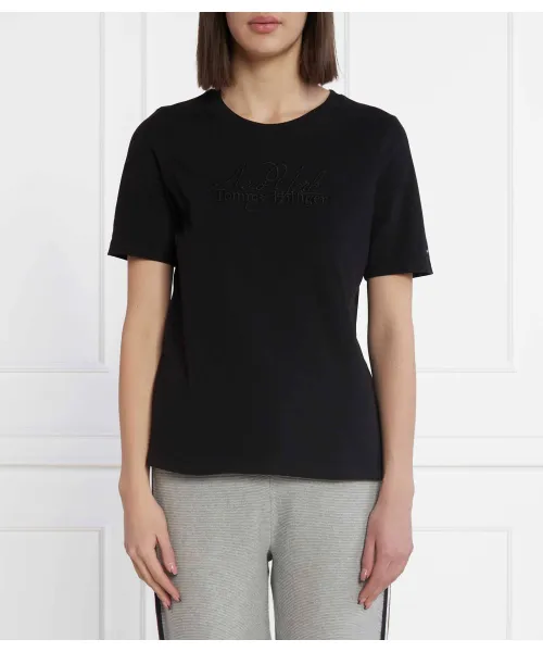 

Футболка reg с щеткой ctn ny c-nk ss Regular fit Tommy Hilfiger, черный