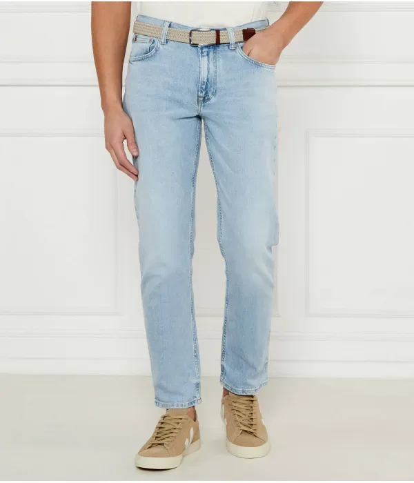 Джинсы Дентон straight fit Tommy Hilfiger, небесно-голубой — фото 3
