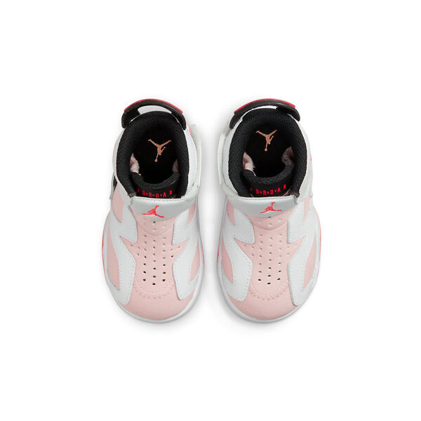 Кроссовки 6 ретро little flex розовые красные Air Jordan, розовый — фото 4
