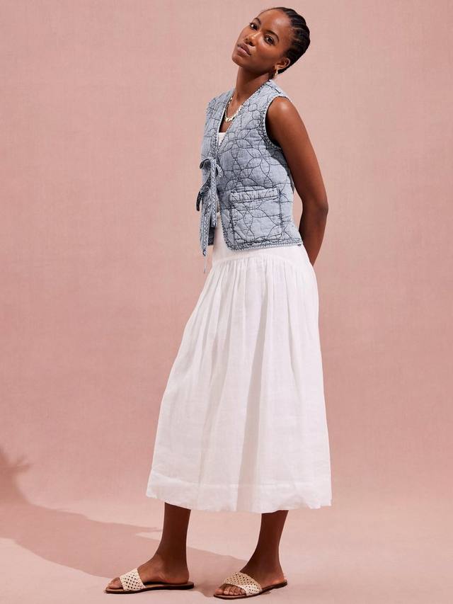 

Стёганый жилет с завязкой спереди Mint Velvet, Blue