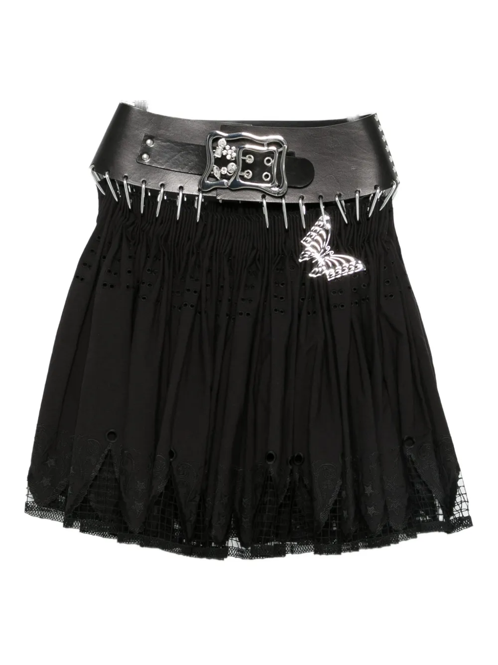 

Юбка с карабином и аппликацией в виде бабочки Chopova Lowena, черный