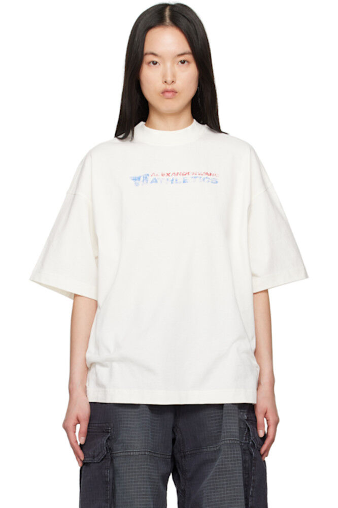 

Футболка с принтом логотипа Off-White Alexander Wang