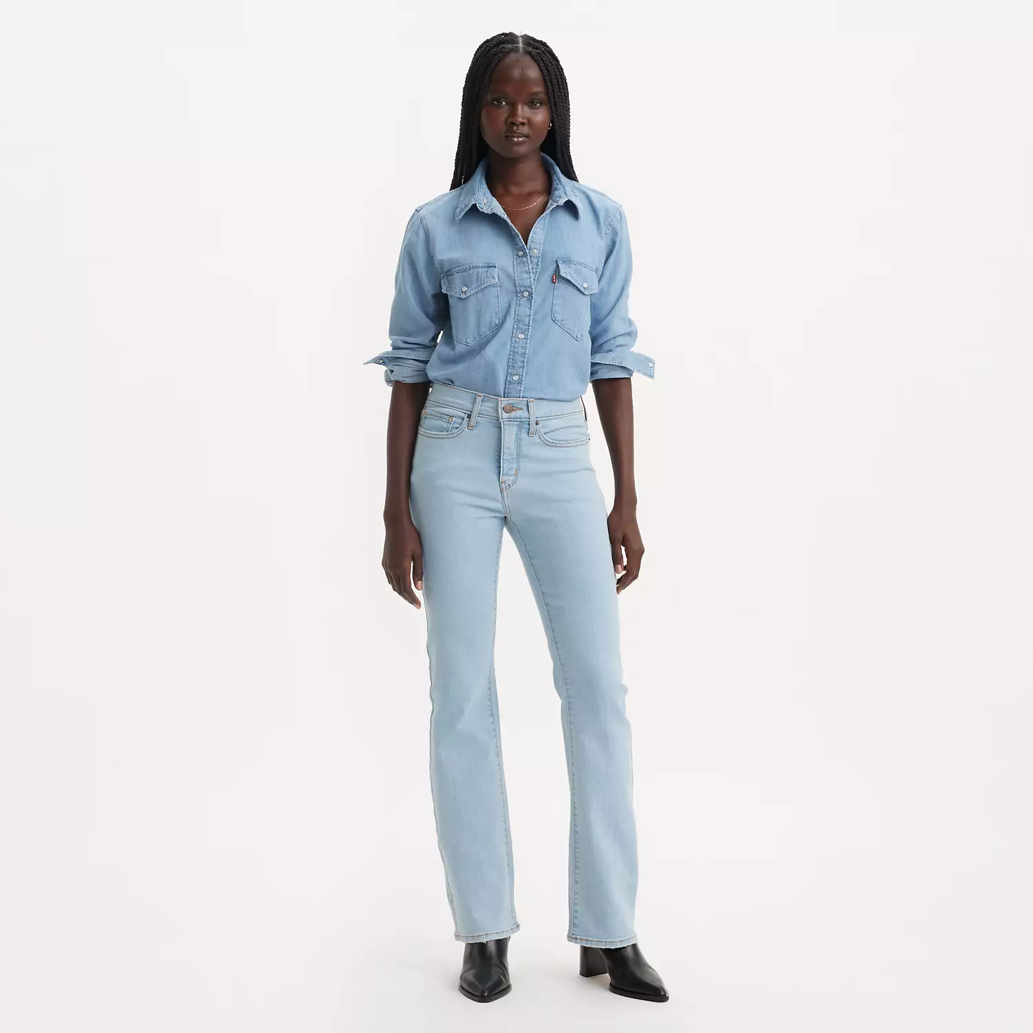 

315 Формирующие женские джинсы Bootcut Levi's, цвет Different Route - Medium Wash