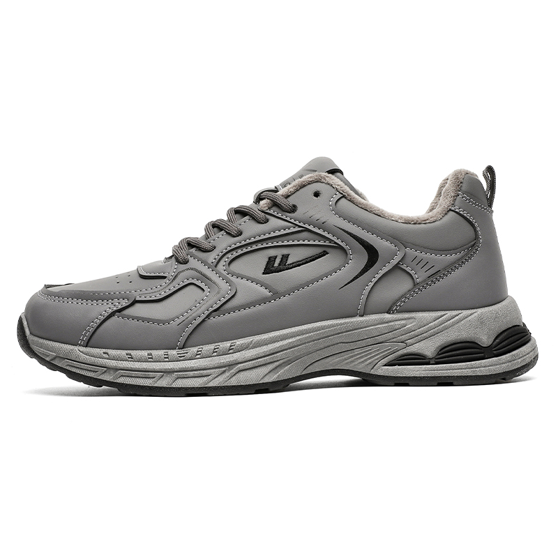 

Теплые, амортизирующие, низкие, повседневные туфли, темно-серые, мужские WARRIOR, Dark Gray