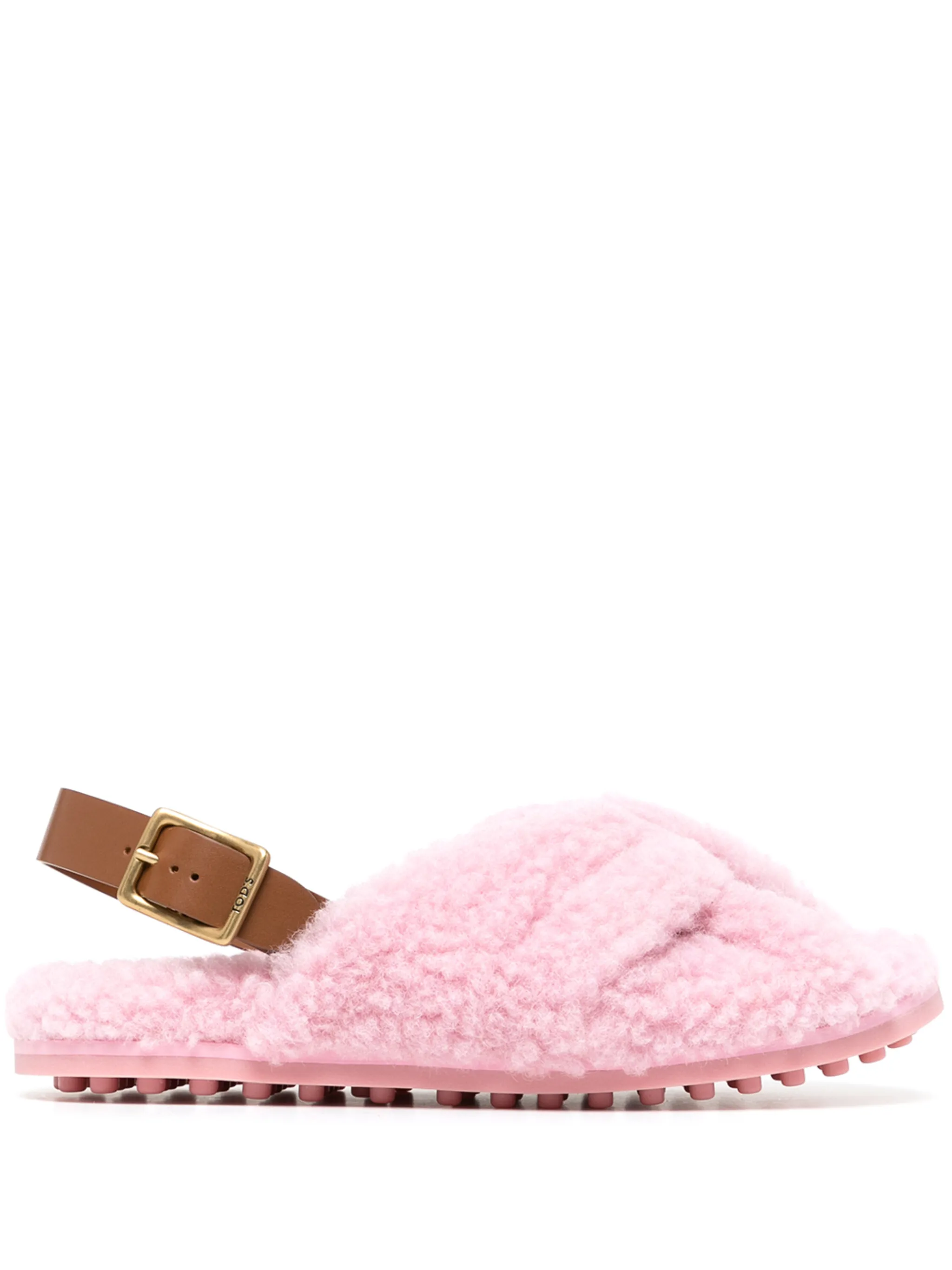 Сандалии из овчины с ремешком на пятке Tod'S, розовый