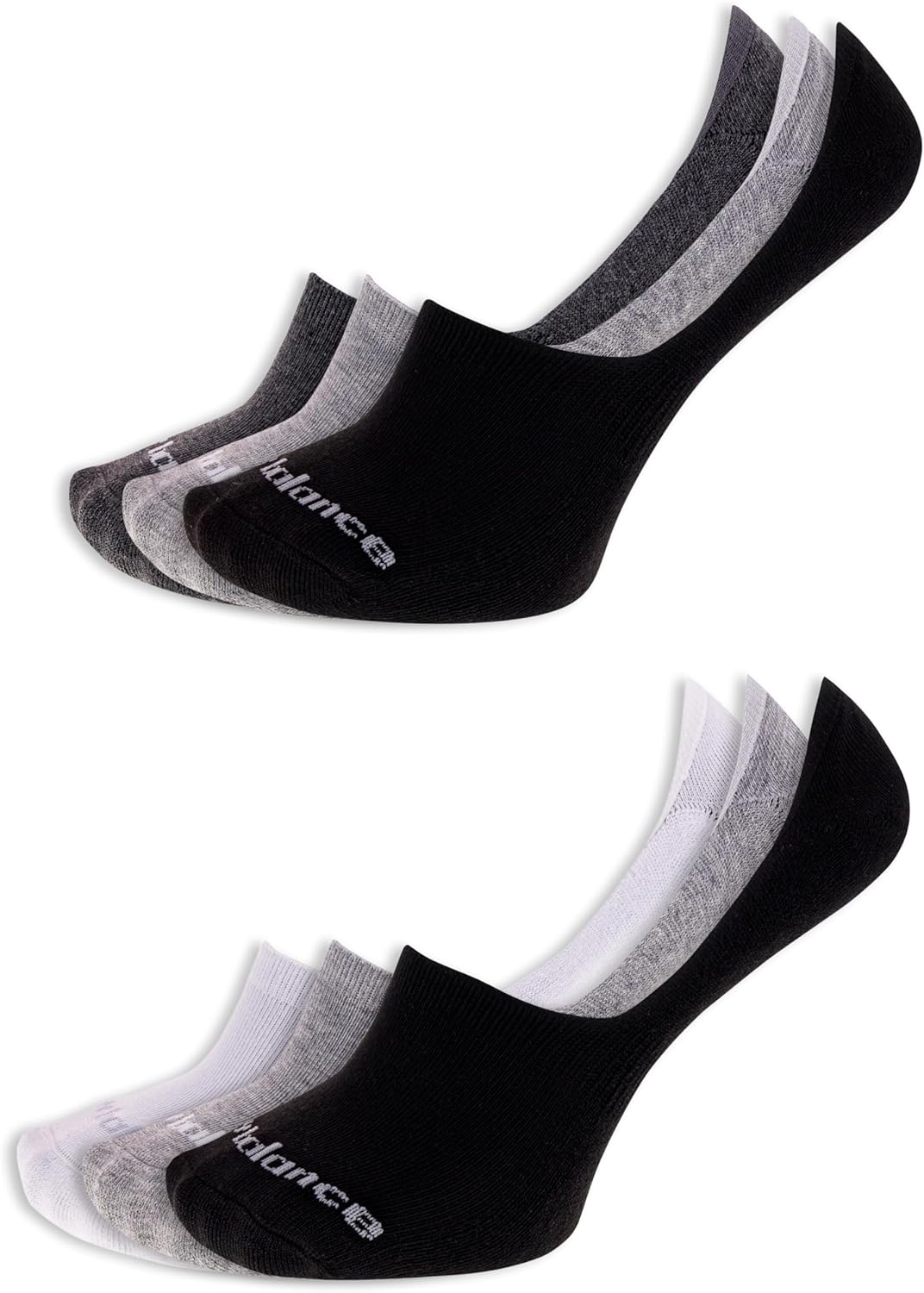 

Носки New Balance унисекс для взрослых Performance Cushioned Liner Socks - 6 и 12 пар - влагоотводящие, Black Assorted (6 Pairs)