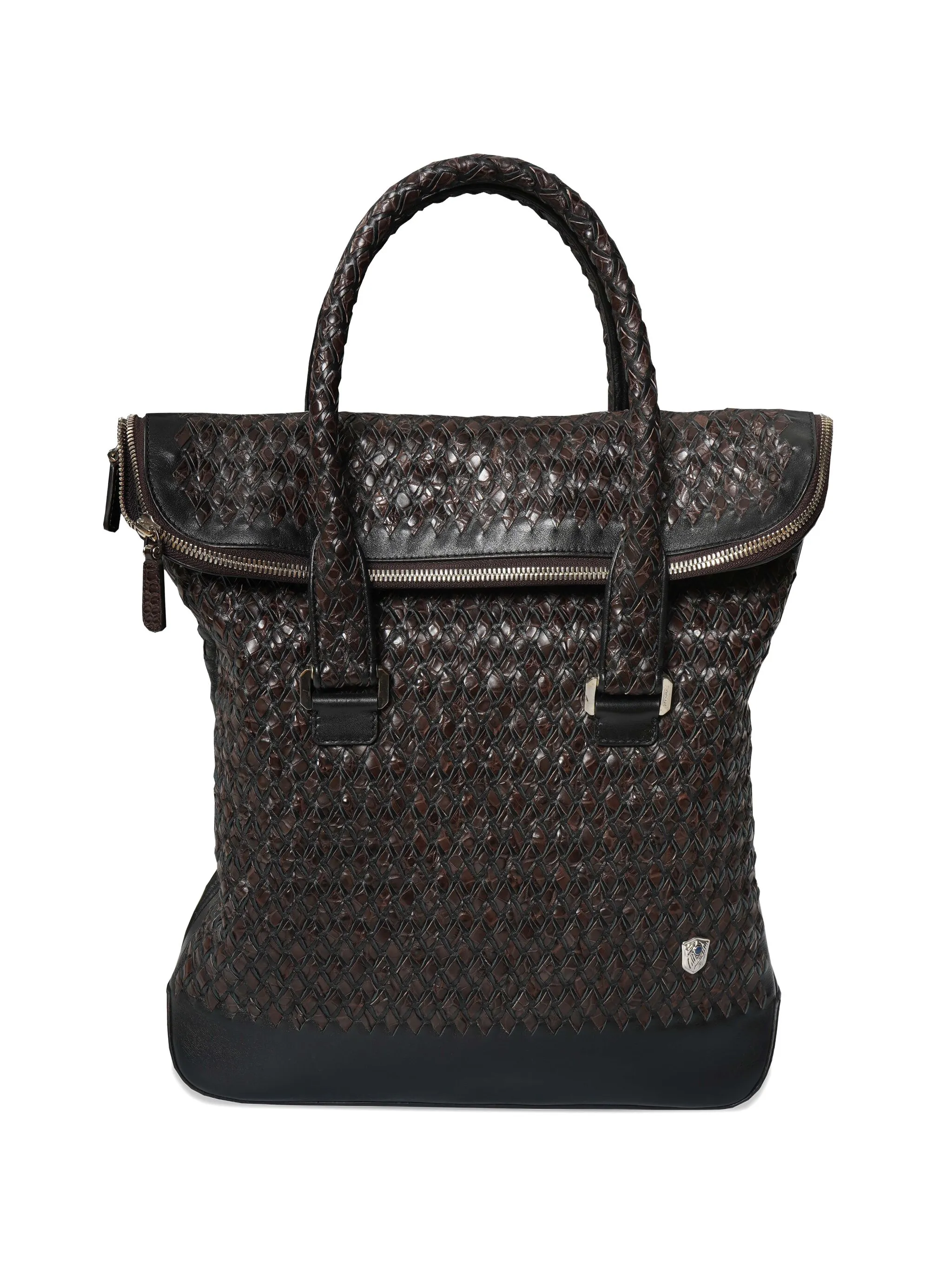 

Плетеная сумка-тоут Tardini Lardini, коричневый