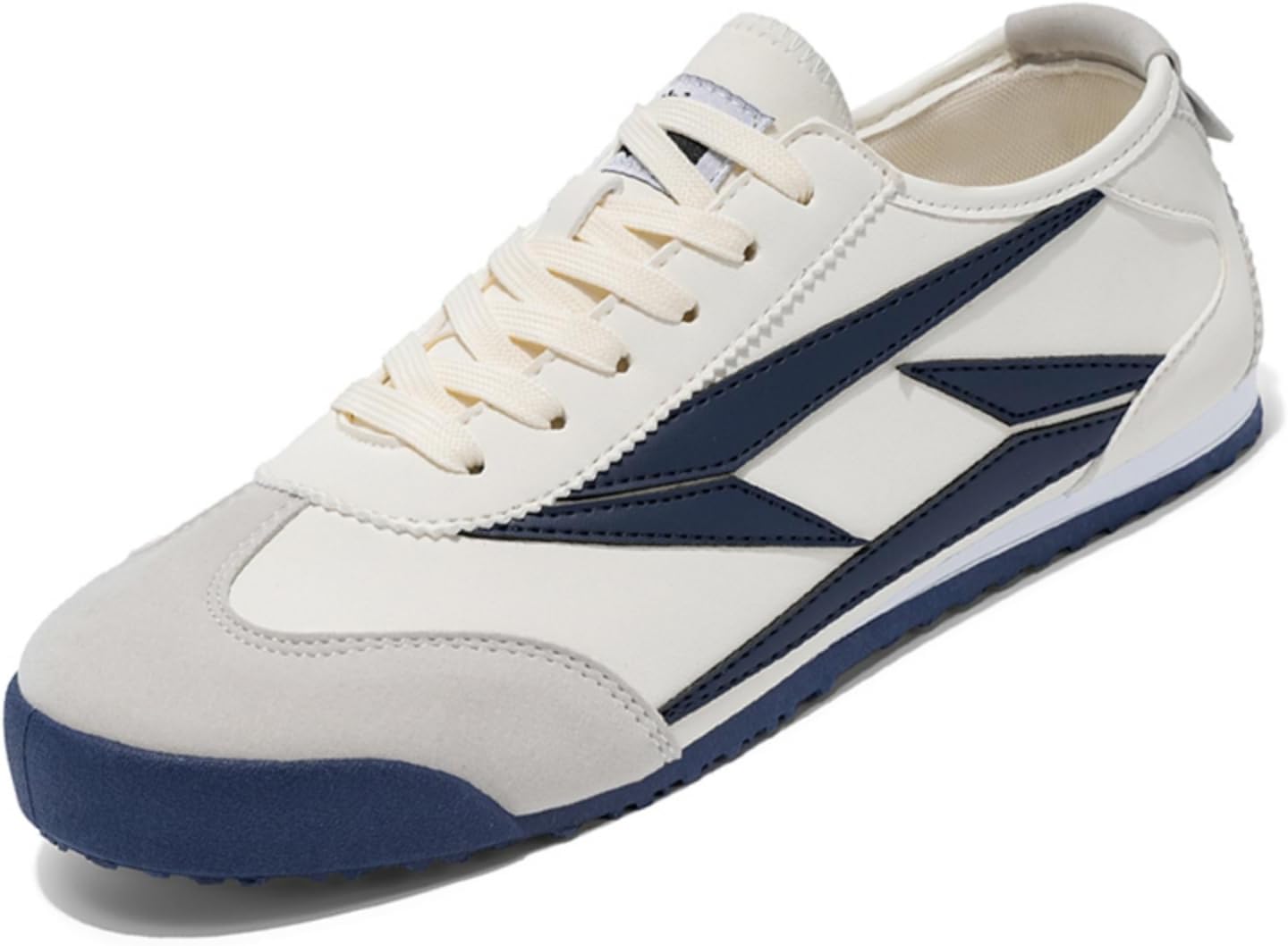 

Мужские ретро-кроссовки из кожи с замшевым носком, гибкой подошвой для комфортной ходьбы, подходящие для городских поездок, вождения, прогулок и повседневной носки, легкие кроссовки для бега Yrzhgdl, синий