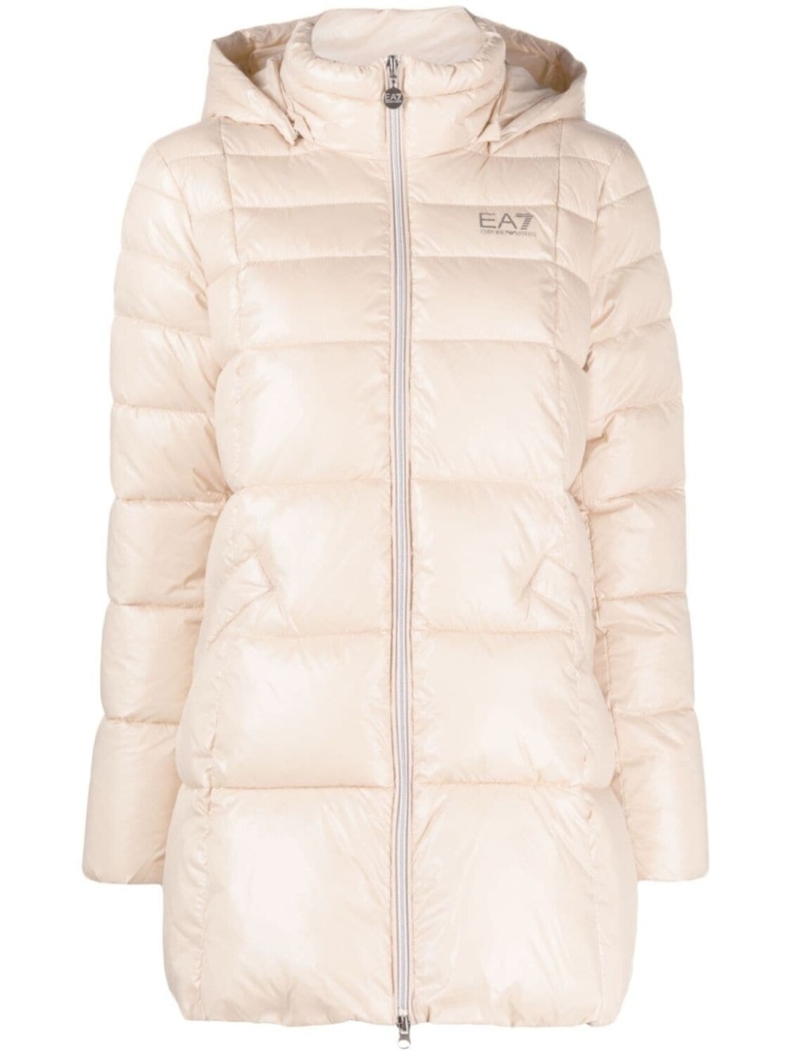 

Ea7 Emporio Armani пуховик с капюшоном и логотипом, нейтральный цвет