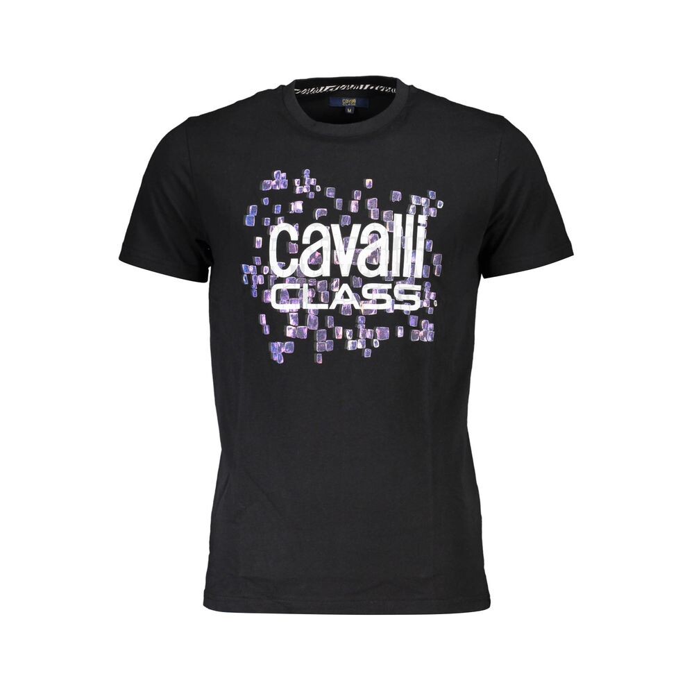 

Черная хлопковая футболка cavalli CLASS