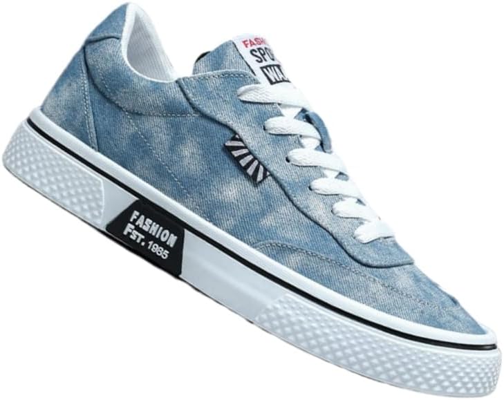 

Мужские спортивные кеды большого размера из холщовой ткани - легкие и удобные, противоскользящие и прочные, для любых случаев Clolinde, синий