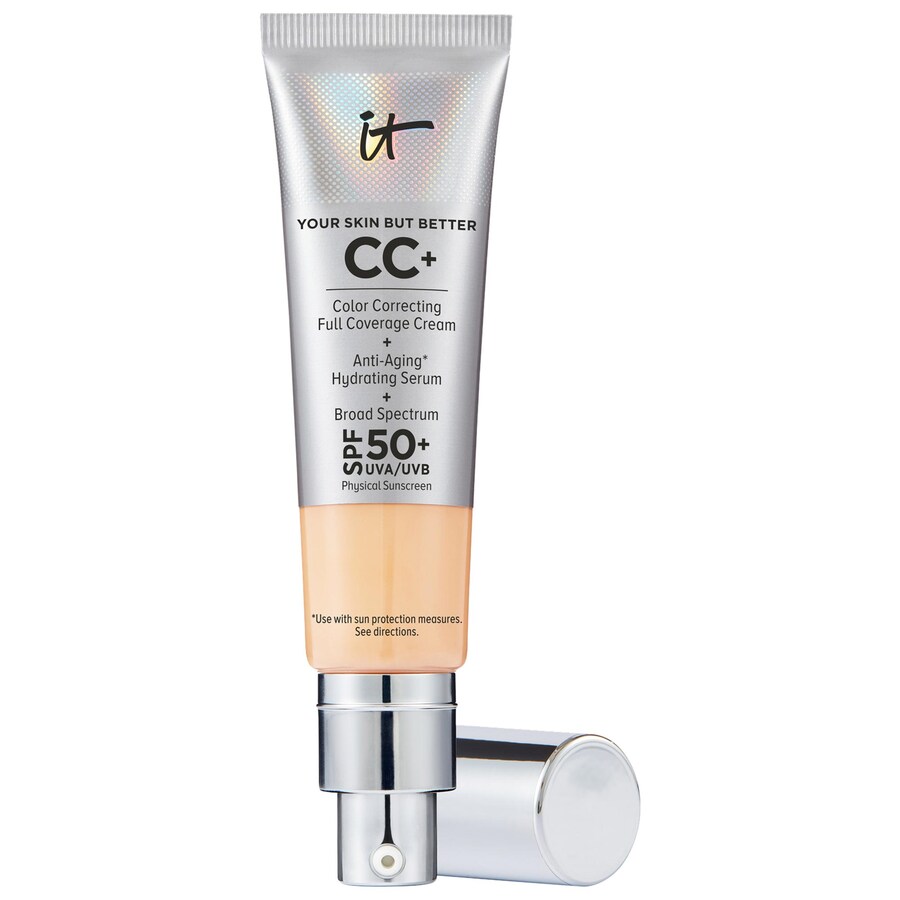 

CC+ кремовая тональная основа с полным покрытием и коррекцией цвета, с SPF 50+ IT Cosmetics, 1.08 oz/32 mL, Light Medium