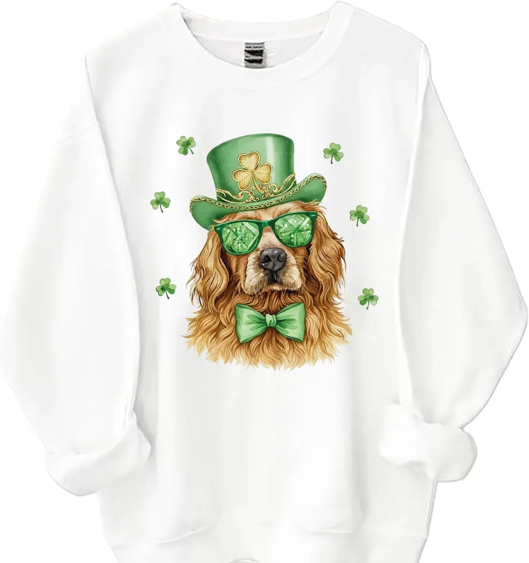 

Свитшут St Patrick Day с принтом золотистого ретривера Czbic