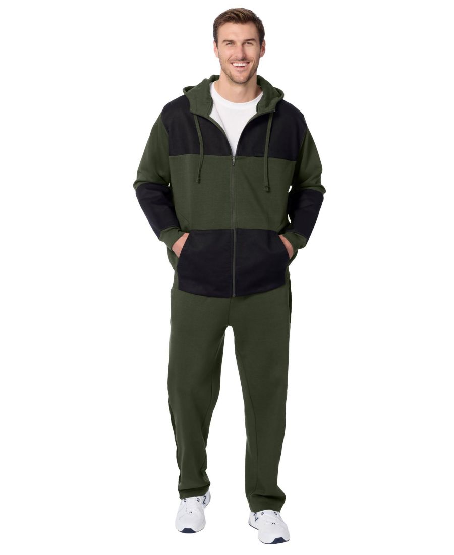 

Толстовка из технологического флиса больших размеров KingSize, Deep olive