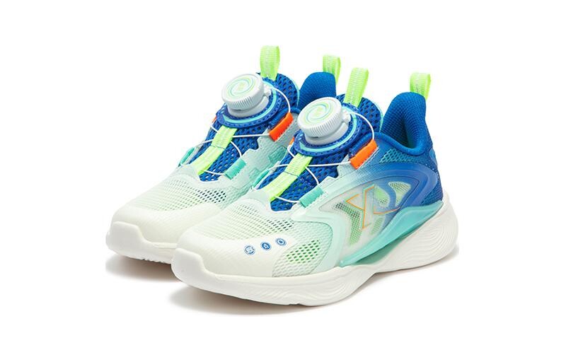 Кроссовки детские Qing Feng 5.0 PS Low-top Sail White/Prussian Blue Xtep, белый — фото 2