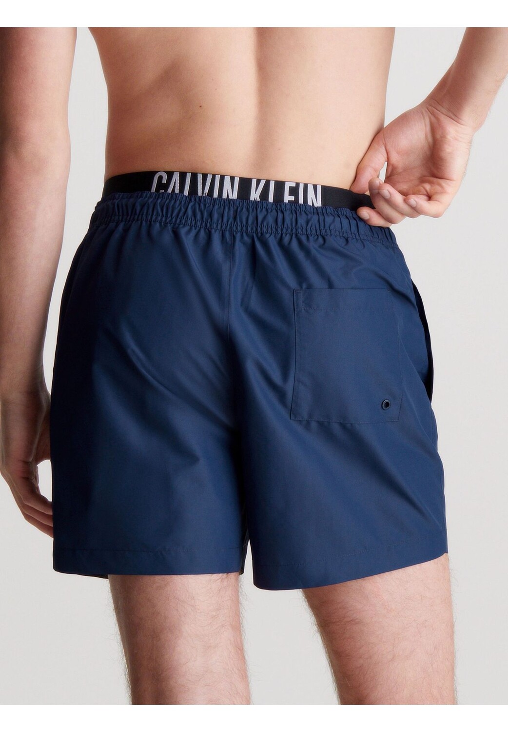 

Плавки, двойной пояс, логотип, мужские Calvin Klein, синий