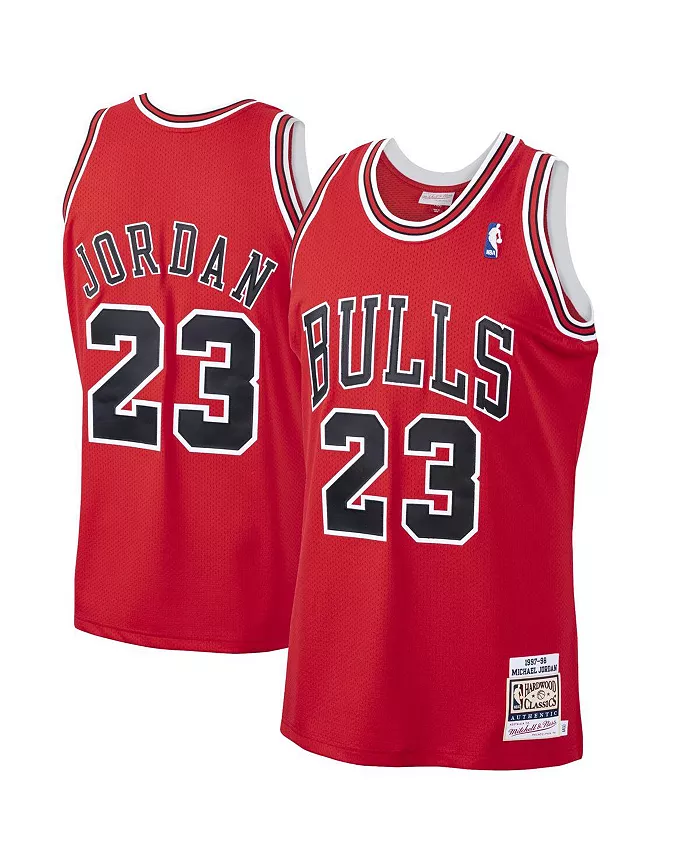

Мужская майка игрока Michael Jordan Chicago Bulls 1997-98 Hardwood Classics, подлинная Mitchell & Ness, красный