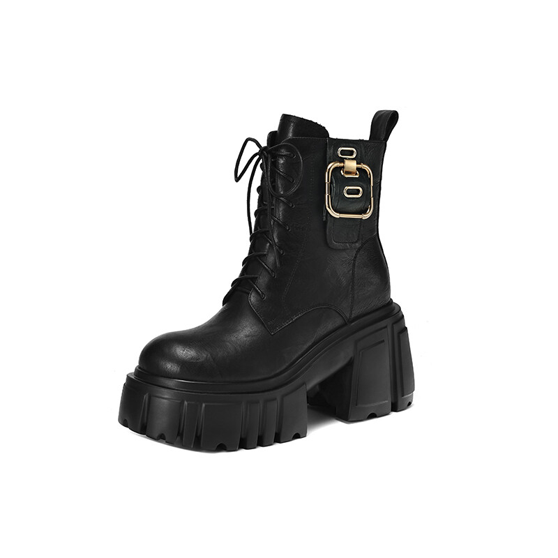 

Ботинки Martin Boot женские Su Yanjiao, цвет Black Fleece-lined